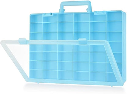 Plastic Toy Storage Case Compatible with Mini Brands Collector Toys, Miniverse, Shopkins, Real Littles, and LOL Surprise Series 1, 2, 3, 4, Collectible Compartments for Miniatures, Travel Friendly