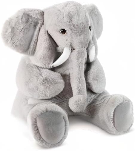 Vermont Teddy Bear Giant Elephant Stuffed Animal – 4 Foot Big Stuffed Elephant Plush from Giant Cuddle Collection Collectible Plushie for All Ages – Finished in The USA