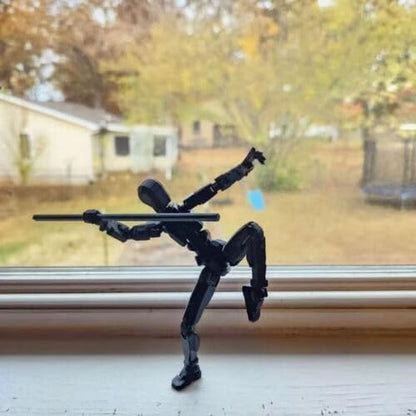 (Assembly Completed) Titan13 Action Figure Set,Upgrade Lucky Robot 13 Action Figures,3D Printed Multi-Jointed Movable,Nova 13 Action Figure for Collectors Desktop Decorations (Black)