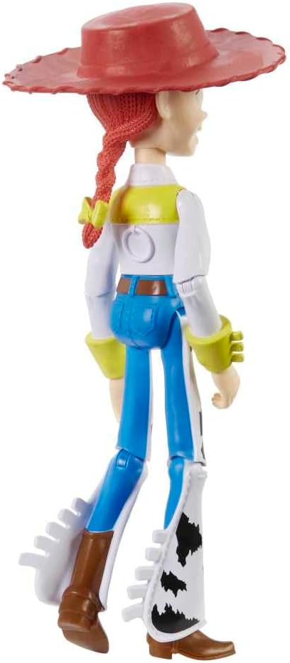 Mattel Disney and Pixar Toy Story Large Action Figure, Posable Jessie Collectible in Signature Cowgirl Look with Removable Hat, 12-inch Scale