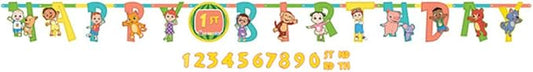 Cocomelon Multicolor Jumbo Add An Age Paper Letter Banner - 10" x 10.5' (Pack Of 1) - Perfect For Birthday Parties & Celebrations