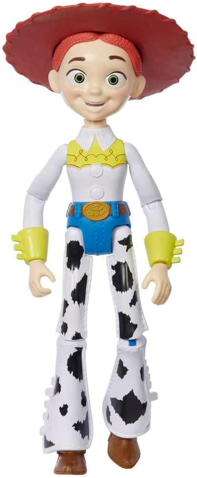 Mattel Disney and Pixar Toy Story Large Action Figure, Posable Jessie Collectible in Signature Cowgirl Look with Removable Hat, 12-inch Scale