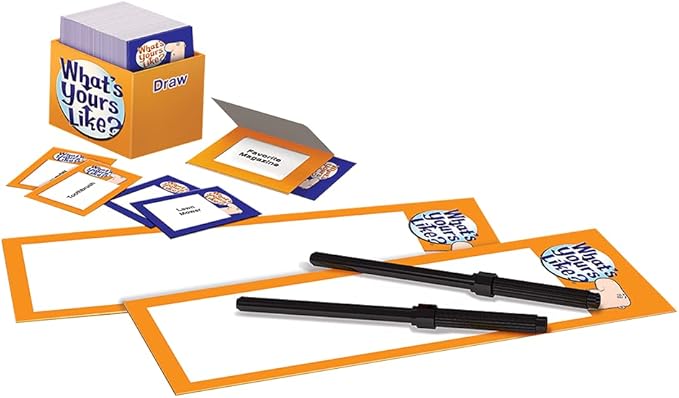 PlayMonster What's Yours Like? — Hilarious Party Card Game — Describe What Your Guess Word is Like — Ages 12+