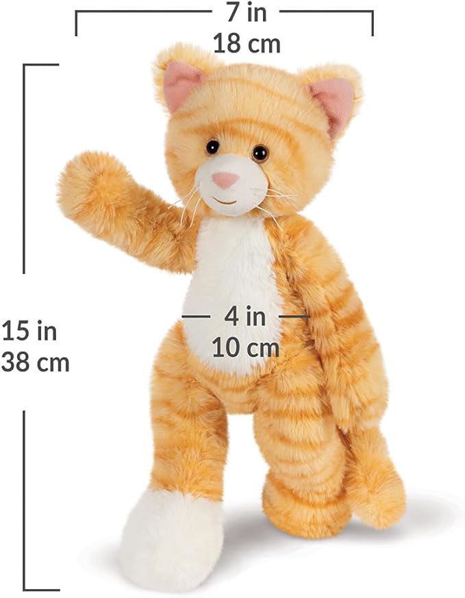 Vermont Teddy Bear Cat Stuffed Animal – 15 Inch Orange Kitten Plush Toy, Ultra Soft and Cute Stuffed Kitty Plushie, Fun Gift Toy, Perfect for Snuggling for Kids, Boys and Girls, Buddy Collection