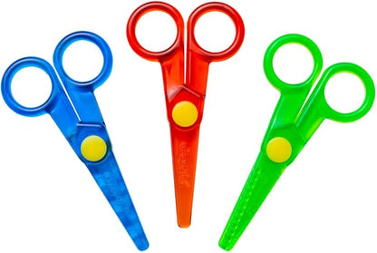 Crayola Toddler Safety Scissors (3pk), Blunt Tip Training Scissors for Preschool Learning Activities, Right & Left Handed, Toddler Arts & Crafts Essentials