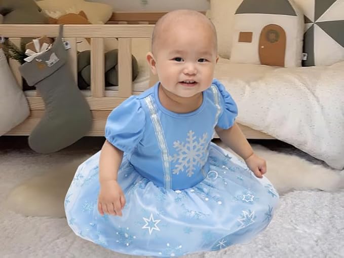 Meland Baby Princess Costume - Baby Girl Halloween Costumes for Infant Girls 6 Month-3T, Princess Dress for Toddler Dress Up