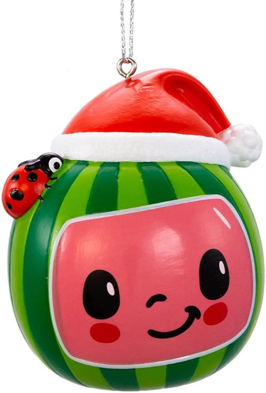 Cocomelon™ Watermelon With Santa Hat Ornament