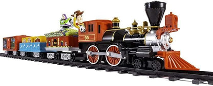 Lionel Battery-Operated Disney Toy Story Toy Train Set with Locomotive, Train Cars, Track & Remote with Authentic Train Sounds, & Lights for Kids 4+