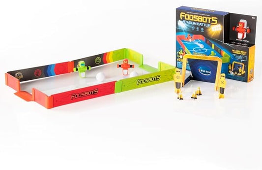 Fat Brain Toys Foosbots Stadium Battle Set, 2 Player Games for Kids Toys, New Active Play for Ages 6 and Up