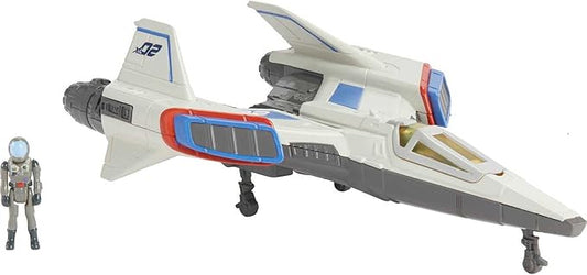 Mattel Disney Pixar Lightyear Hyperspeed Series XL-02 Spaceship & Buzz Lightyear Figure, 6.7 Inch Long Vehicle & 1.25 Inch Figure, Toy 4 Years & Up