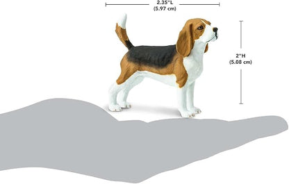 Safari Ltd. Beagle Figurine - Detailed 2.5" Plastic Model Figure - Fun Educational Play Toy for Boys, Girls & Kids Ages 3+