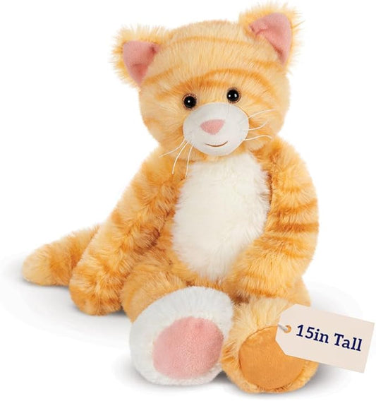 Vermont Teddy Bear Cat Stuffed Animal – 15 Inch Orange Kitten Plush Toy, Ultra Soft and Cute Stuffed Kitty Plushie, Fun Gift Toy, Perfect for Snuggling for Kids, Boys and Girls, Buddy Collection