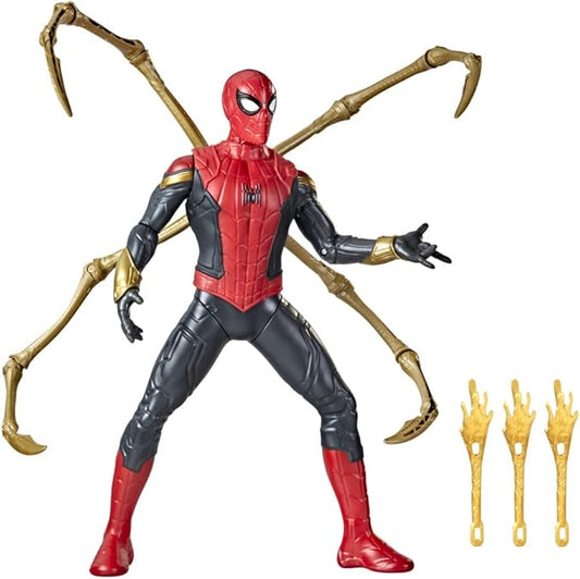 Marvel Spider-Man Deluxe 13-Inch-Scale Thwip Blast Integrated Suit Spider-Man Action Figure, Suit Upgrades, and Web Blaster Accessory