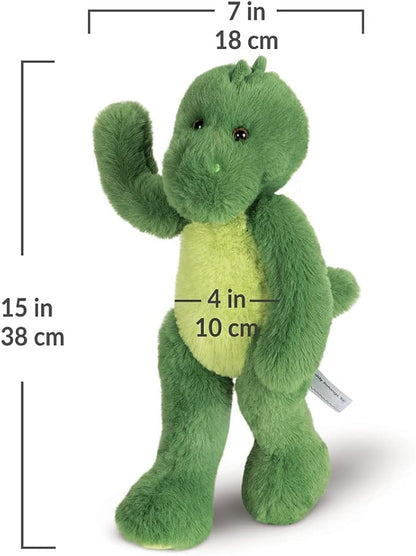 Vermont Teddy Bear Dinosaur Stuffed Animal – 15 Inch Green Dinosaur Plush Toys, Soft Stuffed Dino Plushie, Fun Gift Toy, Perfect for Snuggling for Kids, Boys and Girls, Buddy Collection
