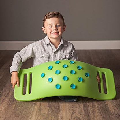 Fat Brain Toys Teeter Popper, Indoor Toddler Sensory Toys for Ages 3 and Up, Green