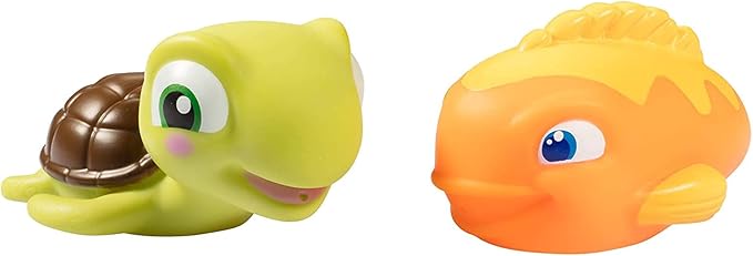 CoComelon Water Squirter Toys for Pool & Bath 6-Pack - Officially Licensed - JJ, Baby Shark, Turtle, Fish Figure Set - Holiday Christmas Stocking Stuffer Gift for Toddlers, Preschoolers, Kids 18mo+