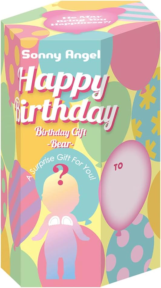 Sonny Angel Birthday Gift Bear 2021 - Original Mini Figure / Edition - 1 Sealed Blind Box, Multicolor