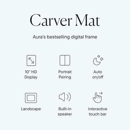 Aura Carver 10.1" WiFi Digital Picture Frame | The Best Digital Frame for Gifting | Text Photos Directly to Your Frame from Anywhere | Free Unlimited Storage | No Subscription Fees, No Ads