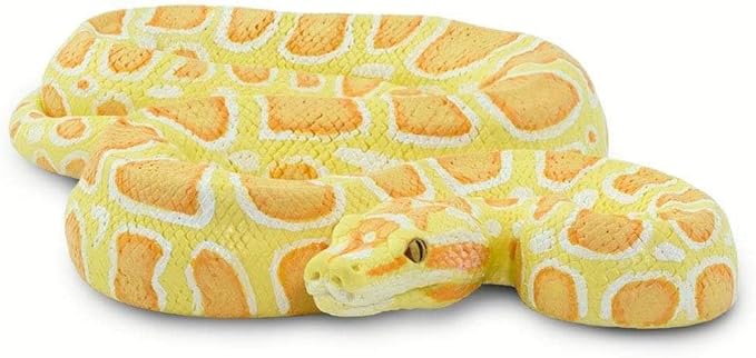 Safari Ltd. Albino Burmese Python Figurine - Lifelike 5.5" Snake Figure - Educational Toy for Boys, Girls, and Kids Ages 3+