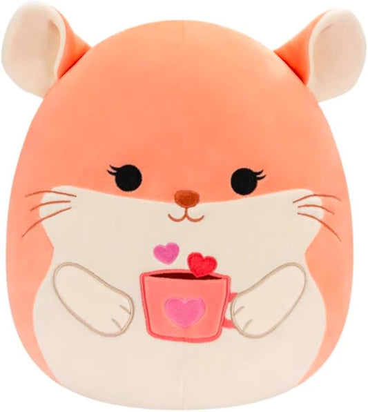 Squishmallows 2025 Original 8-Inch Valentine Squad Plush - Collectible Soft & Squishy Mini Stuffed Animal Toy - Add to Your Squad - Gift for Kids, Girls & Boys (Erica The Chinchilla)