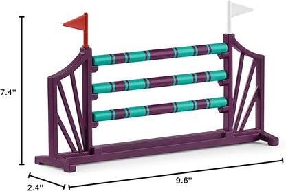 Schleich Horse Club - 17PC - Lisa's Tournament Training Horse Toy Set with 3 Horses and Accessories - Realistic Stallion, Mare, Foal Figurines for Girls and Boys - Farm Toys for Kids Ages 5+ - 42433