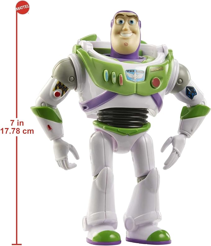 Mattel Disney Pixar Toy Story Action Figure, Posable Buzz Lightyear in Signature Spacesuit Look, Collectible Toy, 7-inch