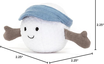 Jellycat Amuseables Golf Ball Stuffed Toy, 2.5 inches - Golf Ball Plush for Sports Fans