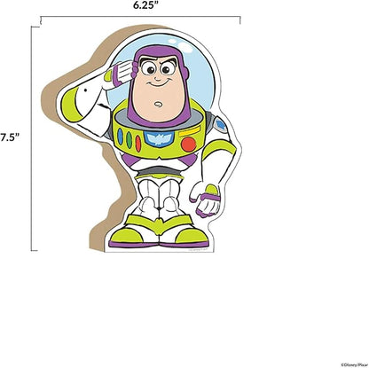 Disney Pixar Toy Story 2 Buzz Lightyear Shelf Sitter Decor - Chunky Wood Block Cutout for Home Decorating