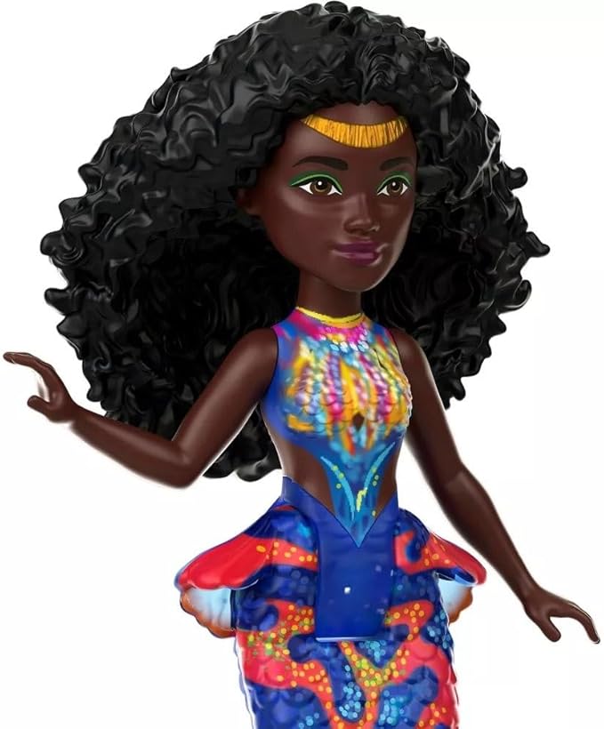 Mattel Disney Princess Toys, The Little Mermaid Ariel & Sisters Small Doll Set, Collection of 7 Mermaid Dolls, Inspired by the Movie