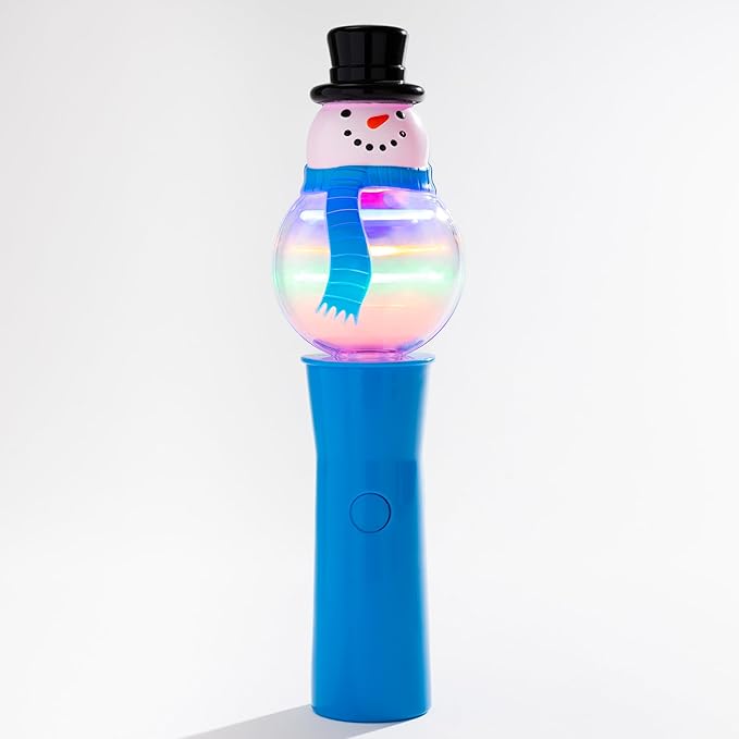 Jumbo Snowball Light Up Christmas Spinners LED Spinning Wand Toy, Sensory, Stocking Stuffer, Party Favor for Kids & Adults (Snowman)