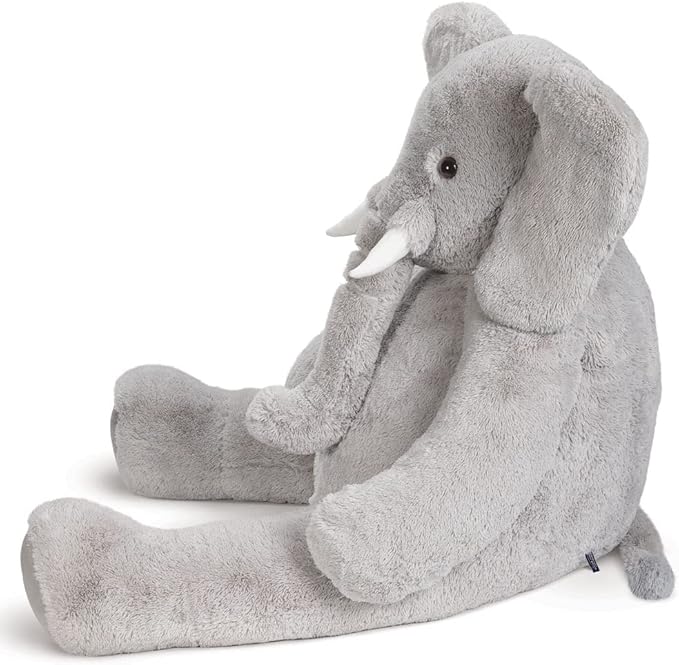 Vermont Teddy Bear Giant Elephant Stuffed Animal - 6 Foot Big Stuffed Elephant Plush from Giant Cuddle Collection - Collectible Plushies for Kids & Adults | Crafted in The USA