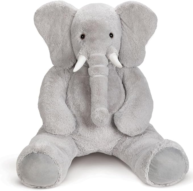 Vermont Teddy Bear Giant Elephant Stuffed Animal - 6 Foot Big Stuffed Elephant Plush from Giant Cuddle Collection - Collectible Plushies for Kids & Adults | Crafted in The USA