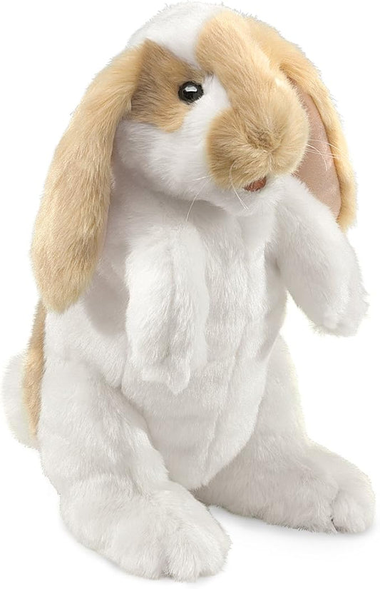 Folkmanis Standing Lop Rabbit Hand Puppet, White, 1 EA