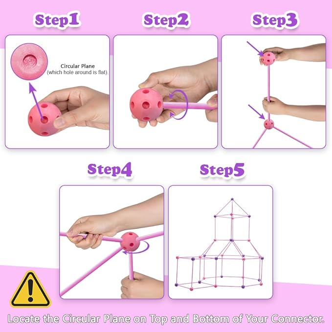 Kids Fort Building Kit 120 Pieces Construction STEM Toys for 5 6 7 8 9 10 11 12 Years Old Boys and Girls Ultimate Forts Builder Gift Build DIY Educational Learning Toy for Indoor Outdoor