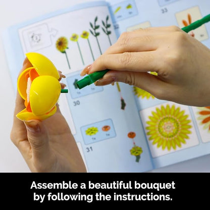 Sunflower Building Blocks Set (1183PCS) - Lego Compatible Flowers for Adults, Home Decor, for Women & Teen Girls, Making It an Ideal Gift for Valentine's Day & Mother's Day.