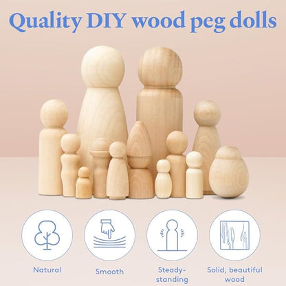 1-1/8 Baby Peg Dolls Pack of 100