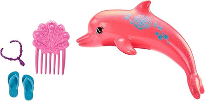 Barbie Mermaid Doll with Transforming Outfit and Dolphin Squirt Toy