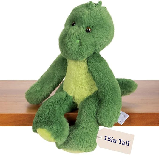 Vermont Teddy Bear Dinosaur Stuffed Animal – 15 Inch Green Dinosaur Plush Toys, Soft Stuffed Dino Plushie, Fun Gift Toy, Perfect for Snuggling for Kids, Boys and Girls, Buddy Collection