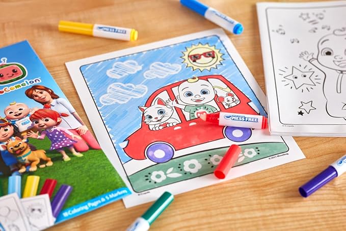 Crayola Cocomelon Color Wonder Coloring Set, Cocomelon Coloring Pages, Mess Free Coloring for Toddlers, Travel Activity, Gift for Kids