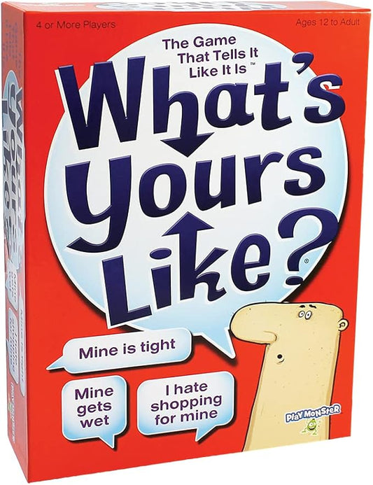 PlayMonster What's Yours Like? — Hilarious Party Card Game — Describe What Your Guess Word is Like — Ages 12+