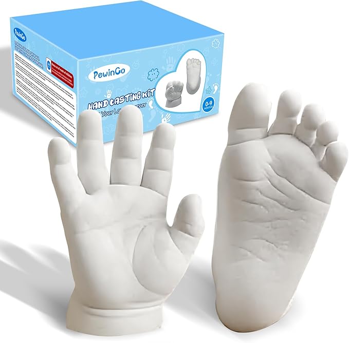 PewinGo Baby Hand & Foot Casting Kit, 3D Moulding Gift Set, Memories, Keepsakes, for Kids or Newborn, Baby Shower Presents