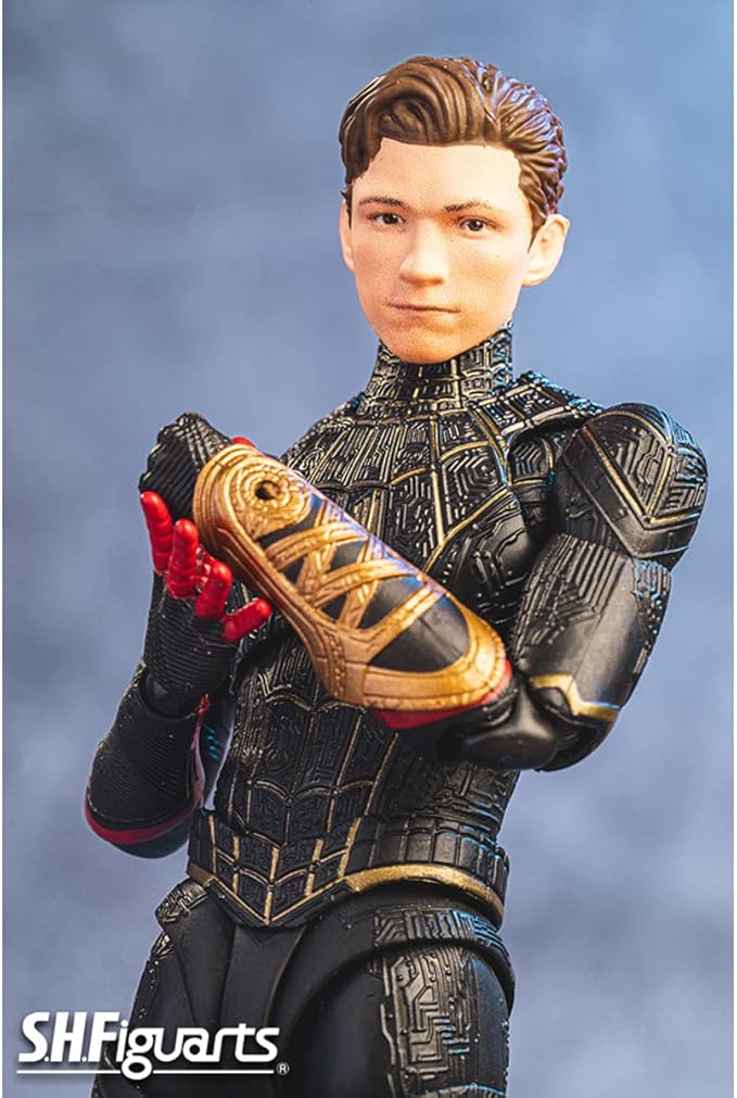 TAMASHII NATIONS - Spider-Man: No Way Home - Spider-Man (Black & Gold Suit), Bandai Spirits S.H.Figuarts Action Figure