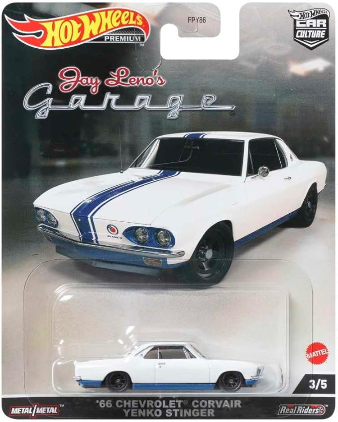 Hot Wheels Car Culture Circuit Legend, Premium 1:64 Scale Die-Cast Chevy Corvair Yenko Stinger Car, Collectable Vehicle