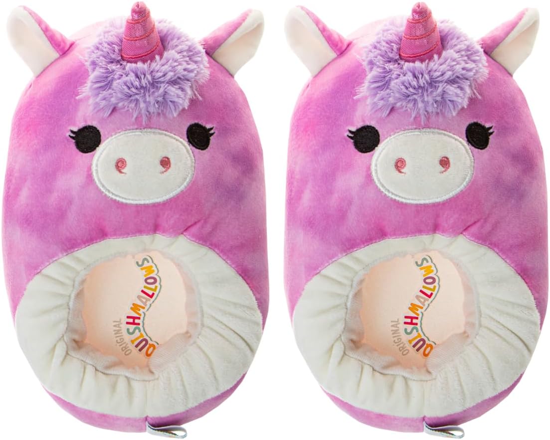 Squishmallows Slippers Plush Lightweight Warm Comfort Soft Aline Slipper House Shoes for Kids and Adults (sizes 11-1 Little Kid / 2-5 Big Kid / 5-10 Adult)