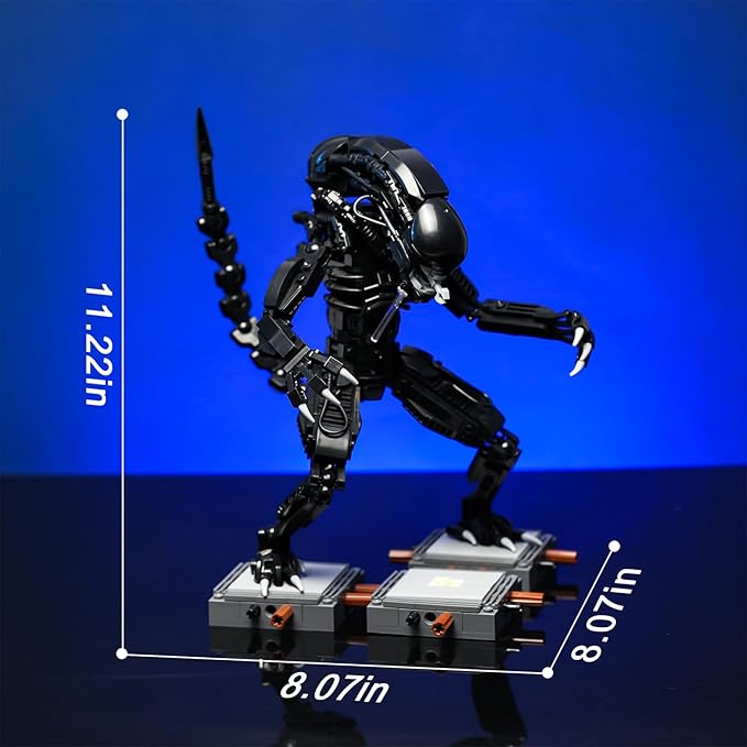 Xenomorph Action Figure Building Kit Compatible with Lego Sets for for Adults,Horror Halloween Toys for Boys 8-12,14 Years Up 616 pcs