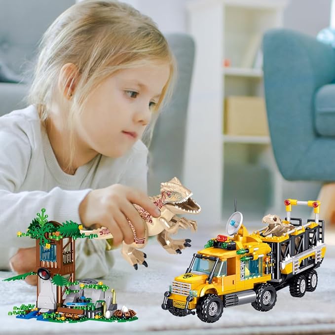 Mesiondy Dinosaurs Building Blocks Set, Dinosaur Toys for Age 8-14 Years,Dinosaur Park World, Birthday Gifts for Boys and Girls (546 Pcs)