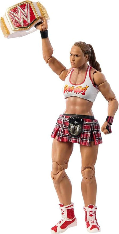Mattel WWE Elite Collection Top Picks Action Figure & Accessories Set, Ronda Rousey 6-inch Collectible with Articulation & Interchangeable Parts
