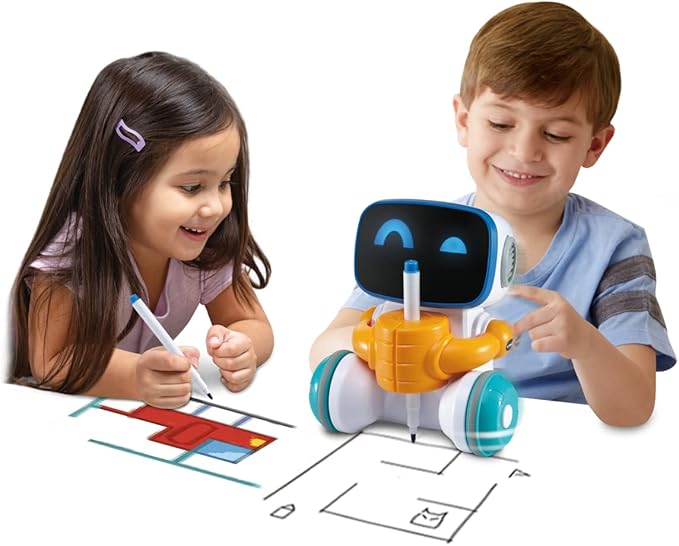 VTech JotBot Drawing & Coding Robot | Kids Learning STEM Toy | Suitable for Boys & Girls 3, 4, 5 Years, English Version, 118 x 133 x 154 millimeters