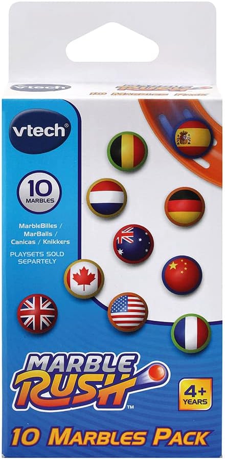 VTech - Marble Rush, Refill Pack, 10 Coloured and Illustrated Balls, Circuit Accessory, Gift for Children from 4 Years