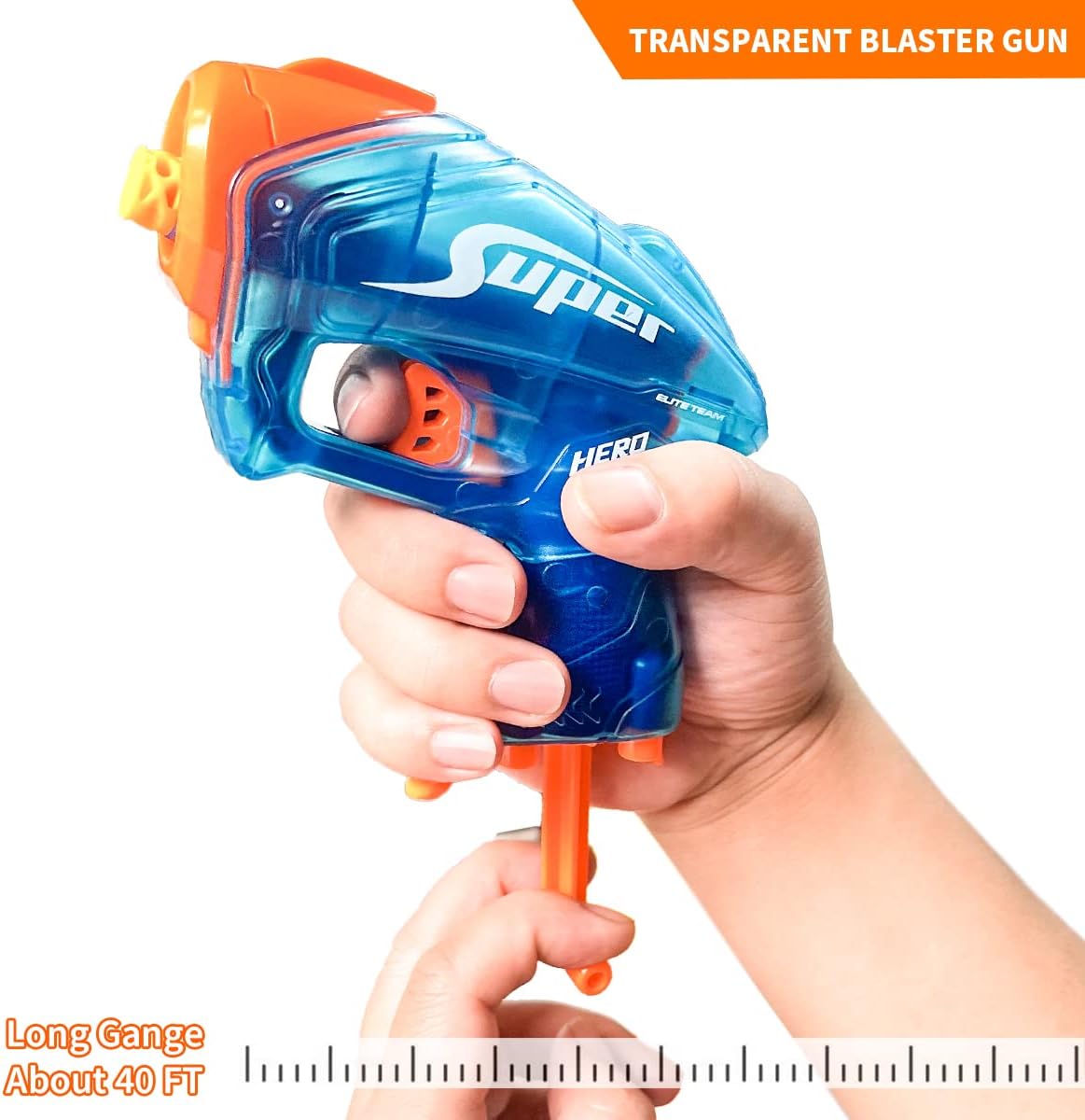 2 Pack Mini Blaster Guns Set for Nerf, Small Toys Pistol for Boys Christmas Stocking Stuffers for Kids Toddlers Age 3-5 5-7 8-12 Year Olds Birthday Gifts - 20 Refill Foam Darts 2 Wristbands